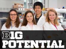 UNL's Beckman Scholars, from left: Ashley Thelen, Valerie Eckrich, Qianli Wang and Jessica Chekal