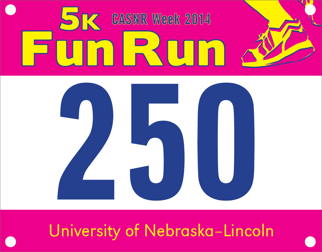 Race Bib pickup for CASNR Fun Run is WednesdayFriday Announce