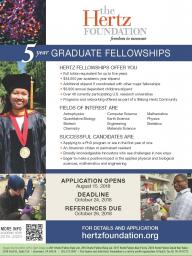 Hertz Foundation Fellowship Flyer