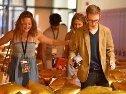 Participants interact with "Almost Disney" at the TEDxYouth@Lincoln event on Aug. 11. Photo by Michael Reinmiller.