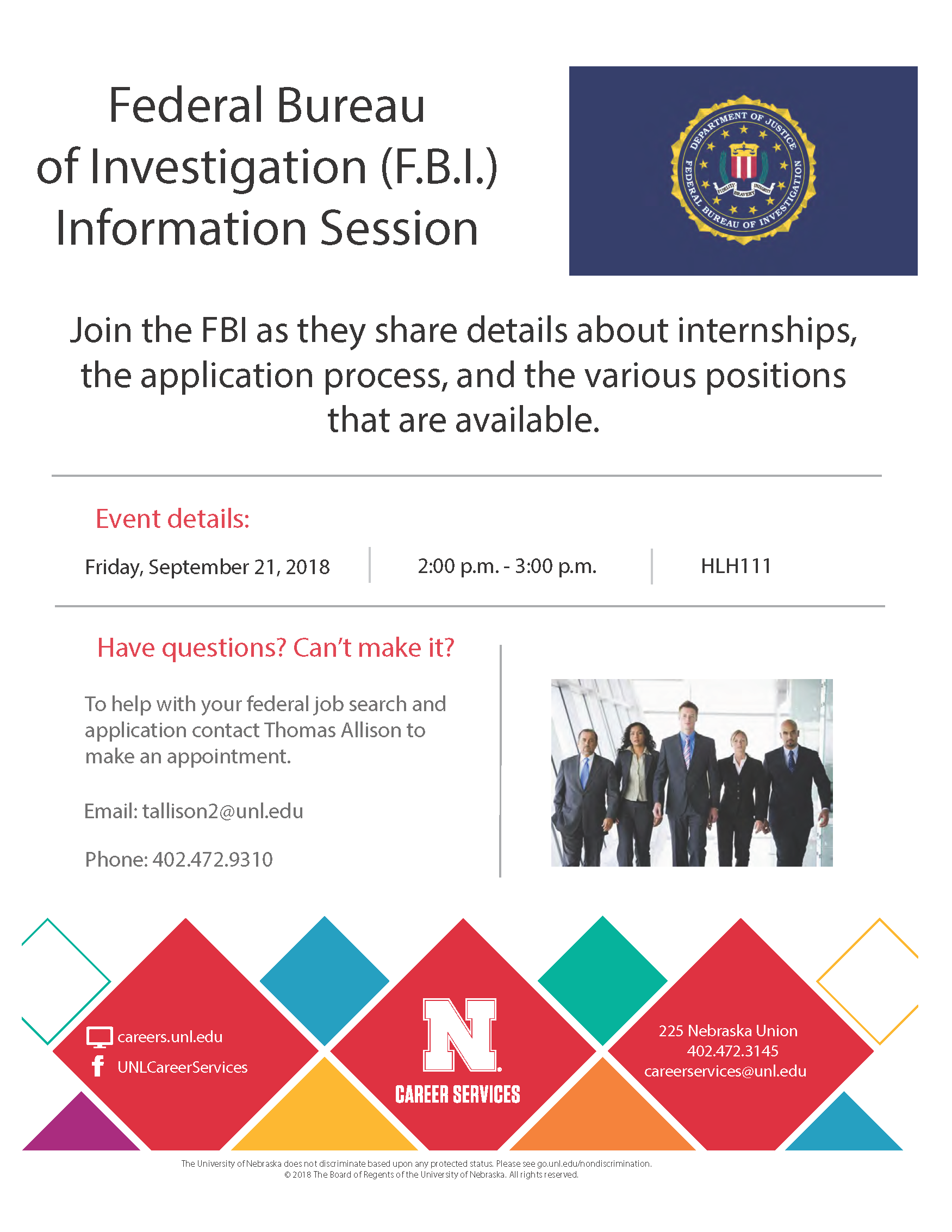 FBI Info session flyer
