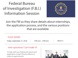 FBI Info session flyer