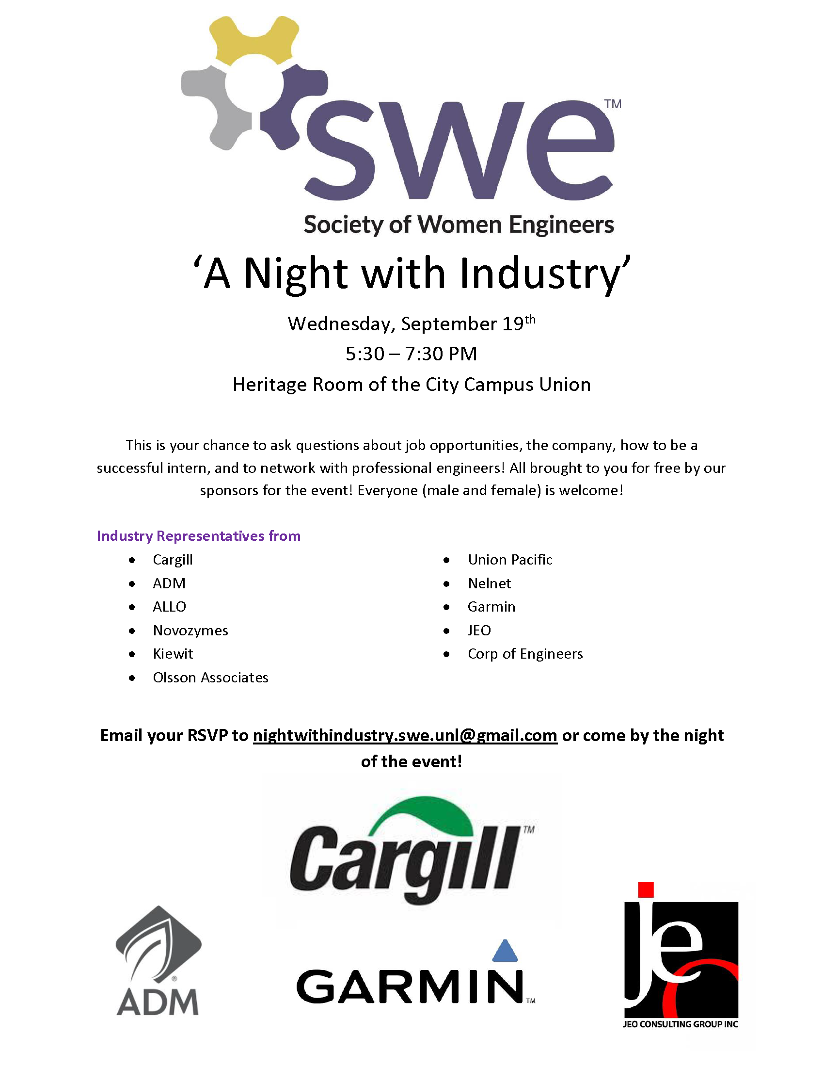 SWE Night with Industry details