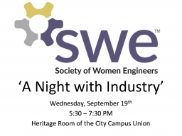 "A Night with Industry" hosted by the Society of Women Engineers.