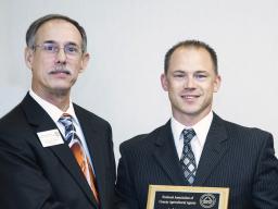 (L–R) NACAA President Alan Galloway with Tyler Williams.