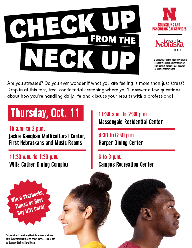 Check Up From The Neck Up is a free event for UNL students. 
