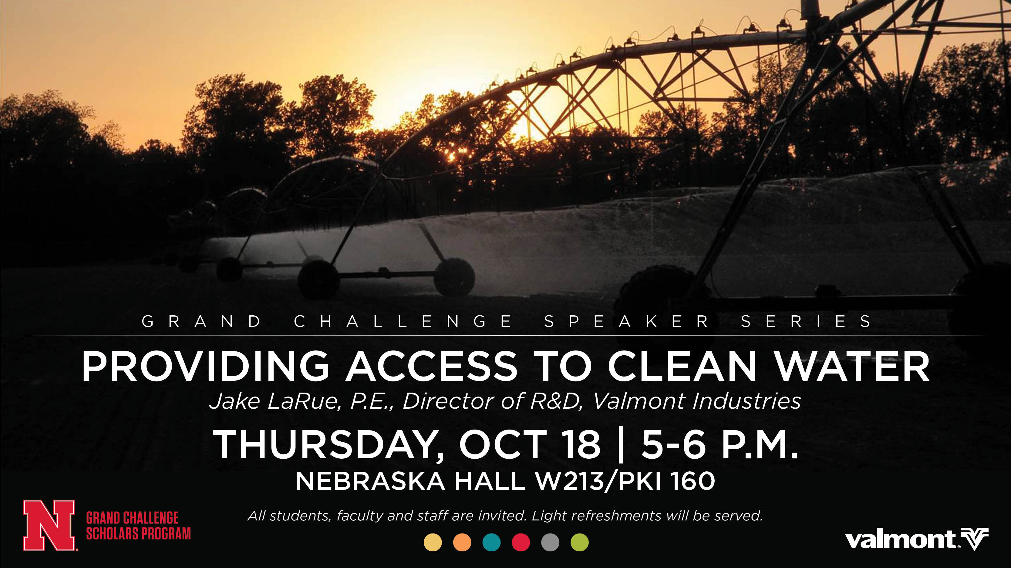 Jake LaRue will discuss “Providing Access to Clean Water” on Oct. 28 as part of the Grand Challenge Speaker Series.
