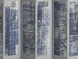 Lynne Avadenka, Comes and Goes VI, 2010 (one side), relief and letterpress printing, typewriting on mixed media. 
