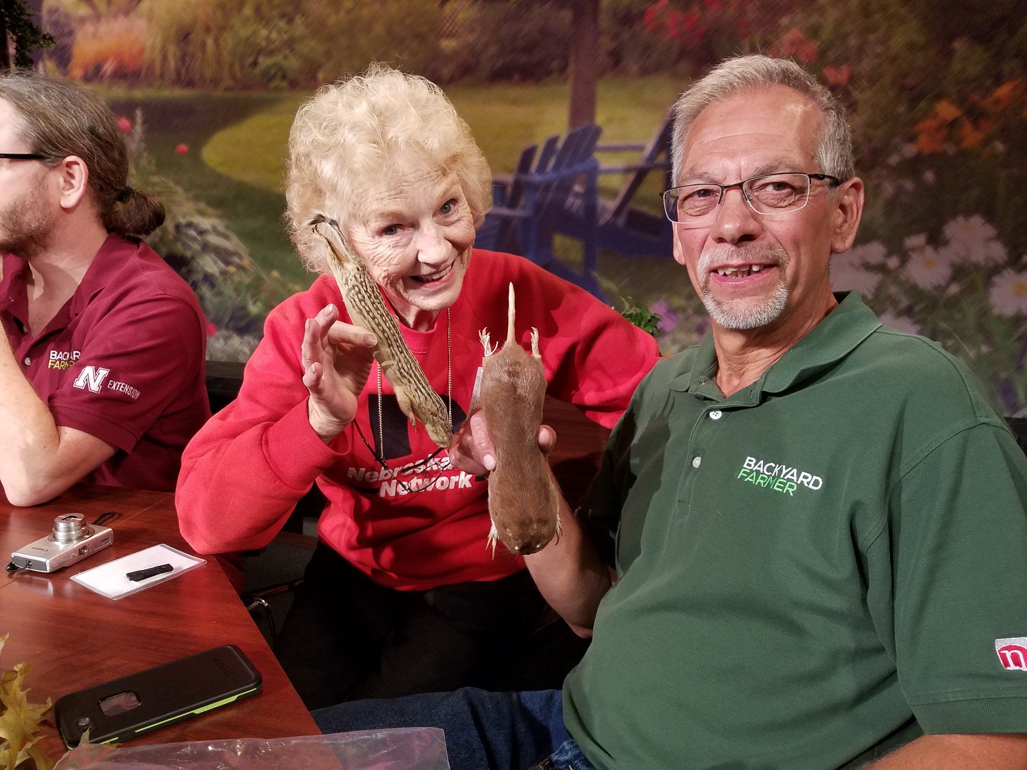 Leta Powell Drake, OLLI member, and Dennis Ferraro, "Backyard Farmer"