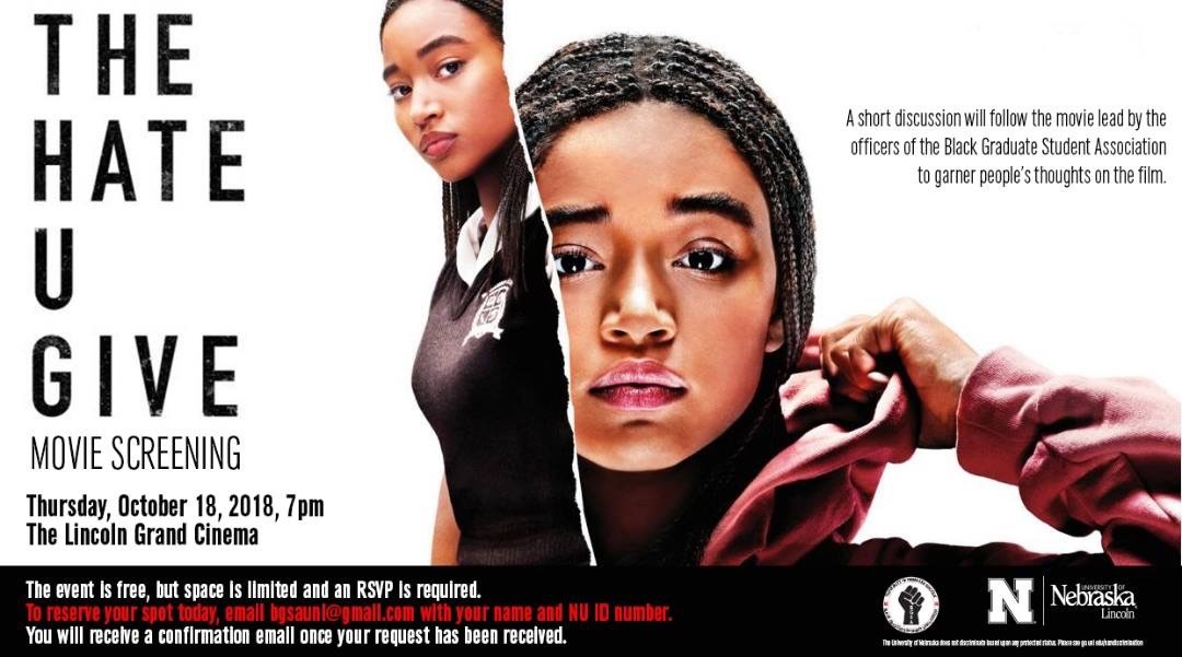 The Hate U Give movie flier