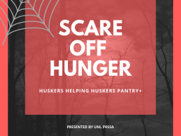 You can help Scare Off Hunger by bringing nonperishable food items, personal hygiene supplies and other items to Room 319 of Andersen hall over the next two weeks. Members of PRSSA will pick up the collection on Monday, Oct. 29.  