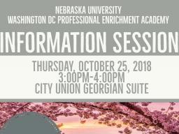 Nebraska University DC Professional Enrichment Academy is an amazing opportunity for all UNL students interested in interning in our nation’s capital during summer 2019.