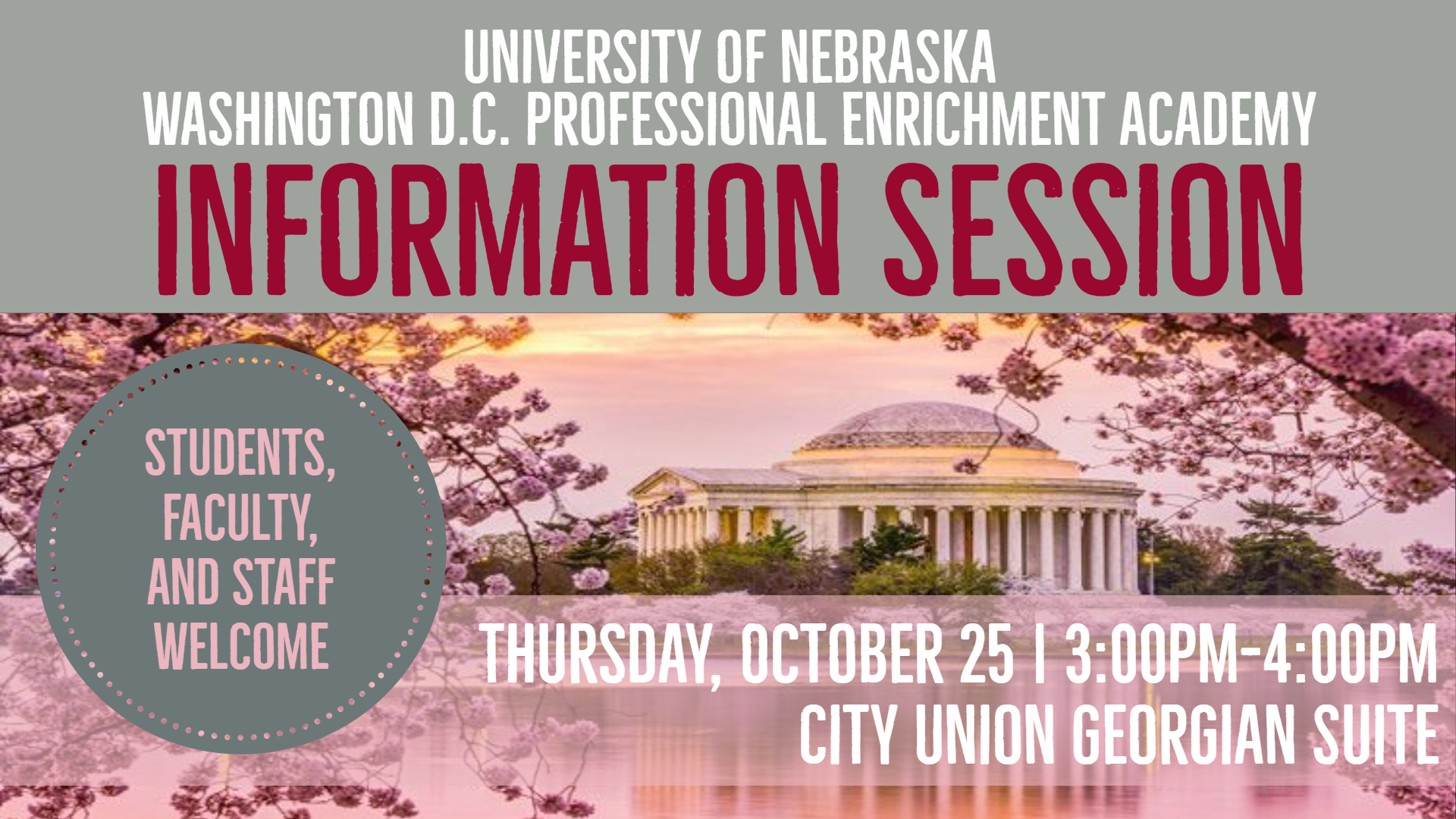 DC Internship Information Session Announce University of Nebraska