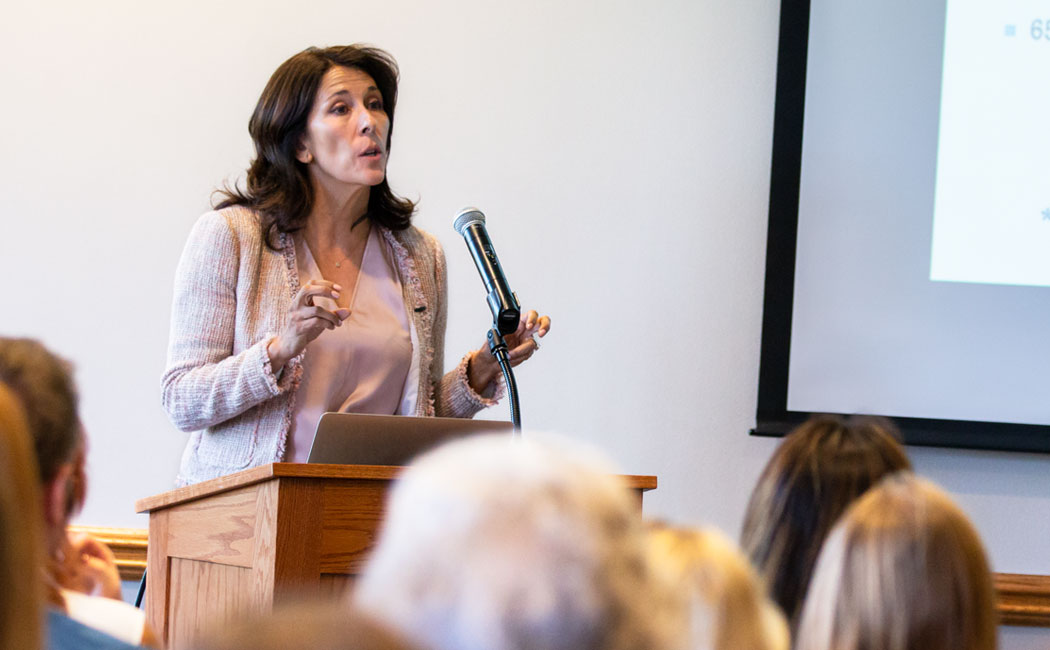 Nancy Gonzales leads the Fall 2018 CYFS Signature Event presentation Sept. 11 at the Nebraska Union.