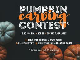 SNR pumpkin carving competition is at 3:30 p.m. Friday.