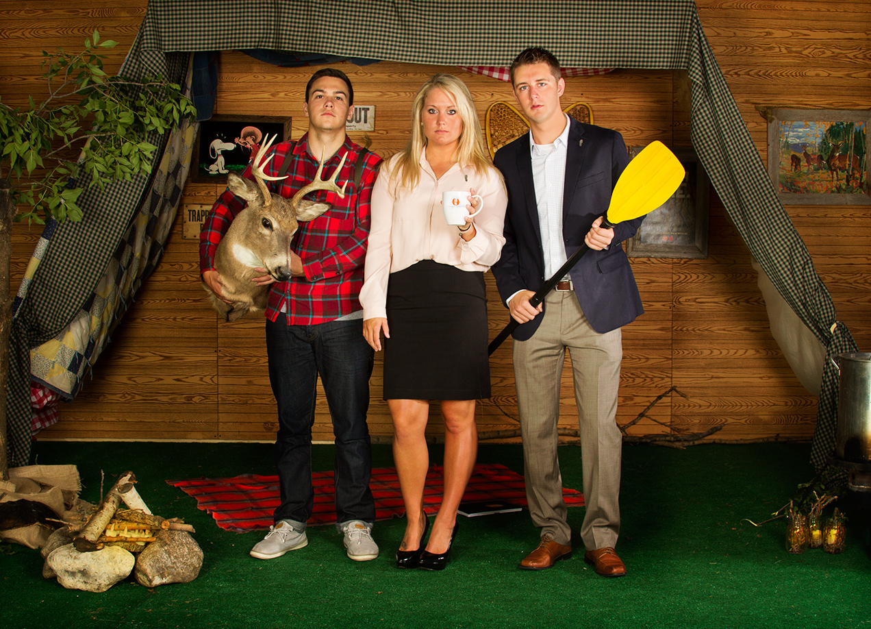 Brandon Weeldreyer (left) poses with other Lawrence and Schiller interns during their annual Ad Camp in 2015. (Photo/Lawrence and Schiller)