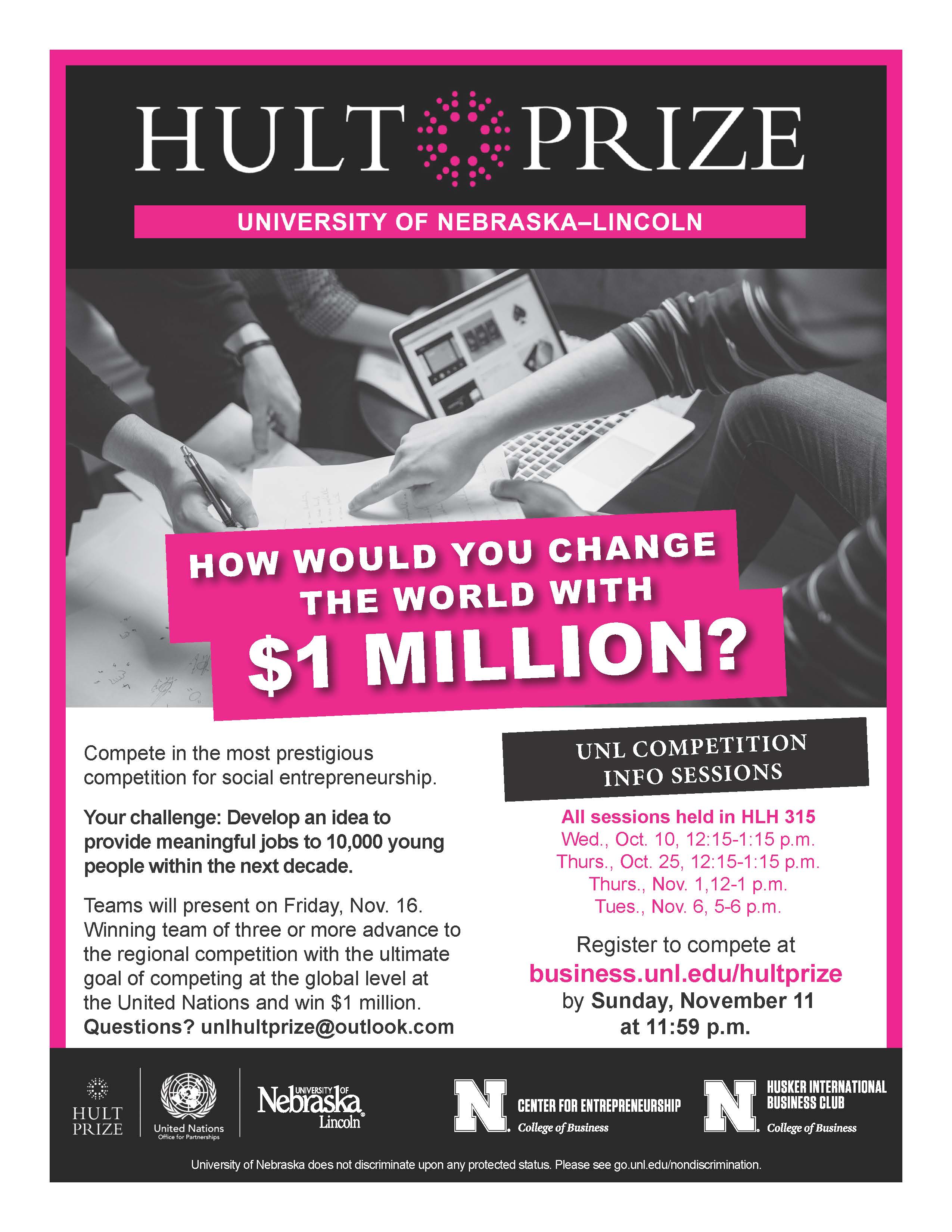 Hult Prize Competition Announce University of NebraskaLincoln