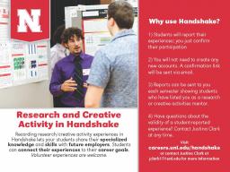 Students can now record research and creative activity in Handshake