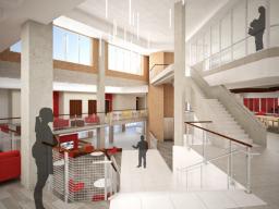 Concept drawing of the renovated interior of the Nebraska East Union. A presentation on the $28.5 million project is 6 to 7:30 p.m. Nov. 6.