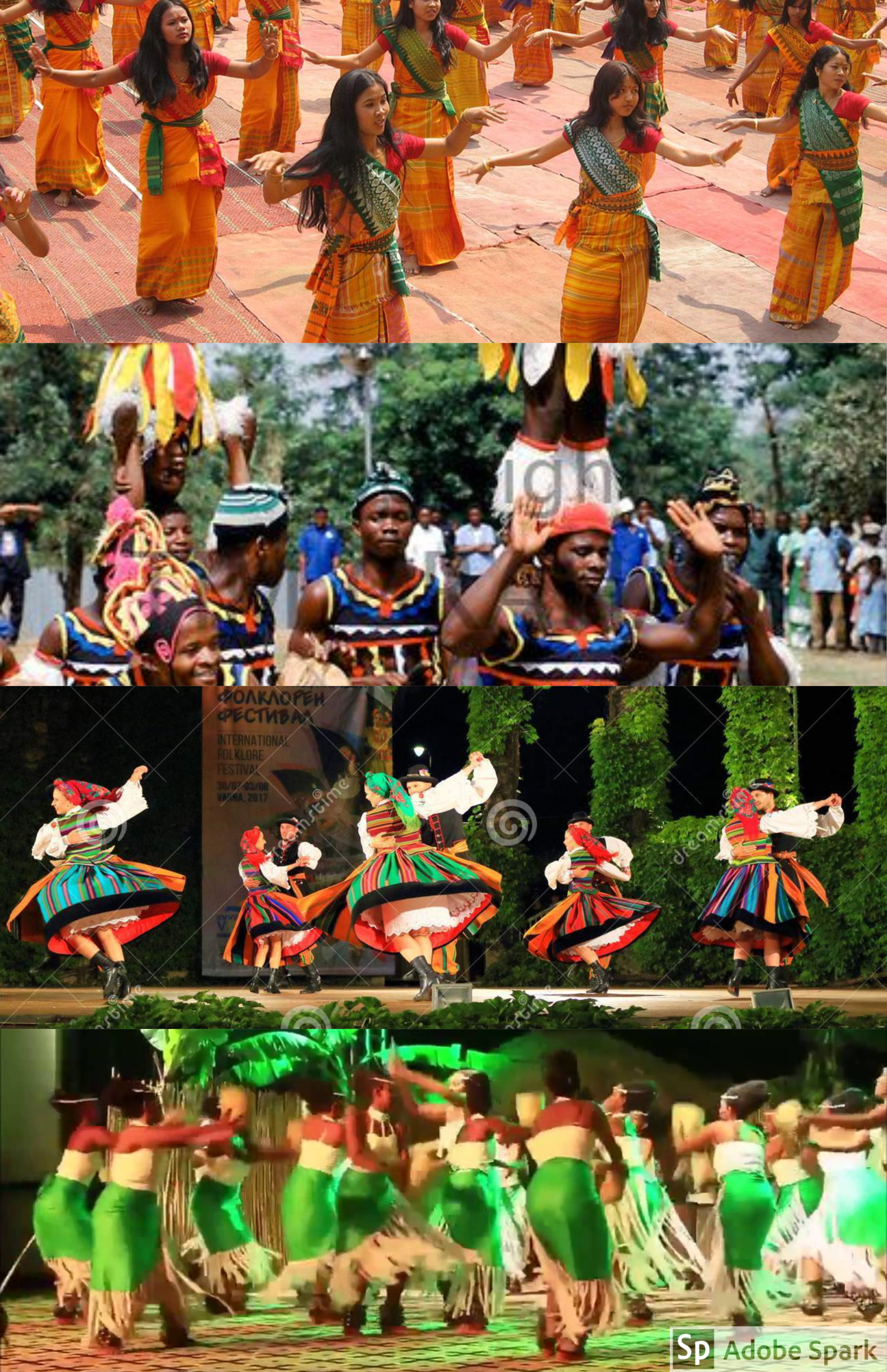 This image shows some Polish and Rwandan Traditional Dancers to encourage people to come.