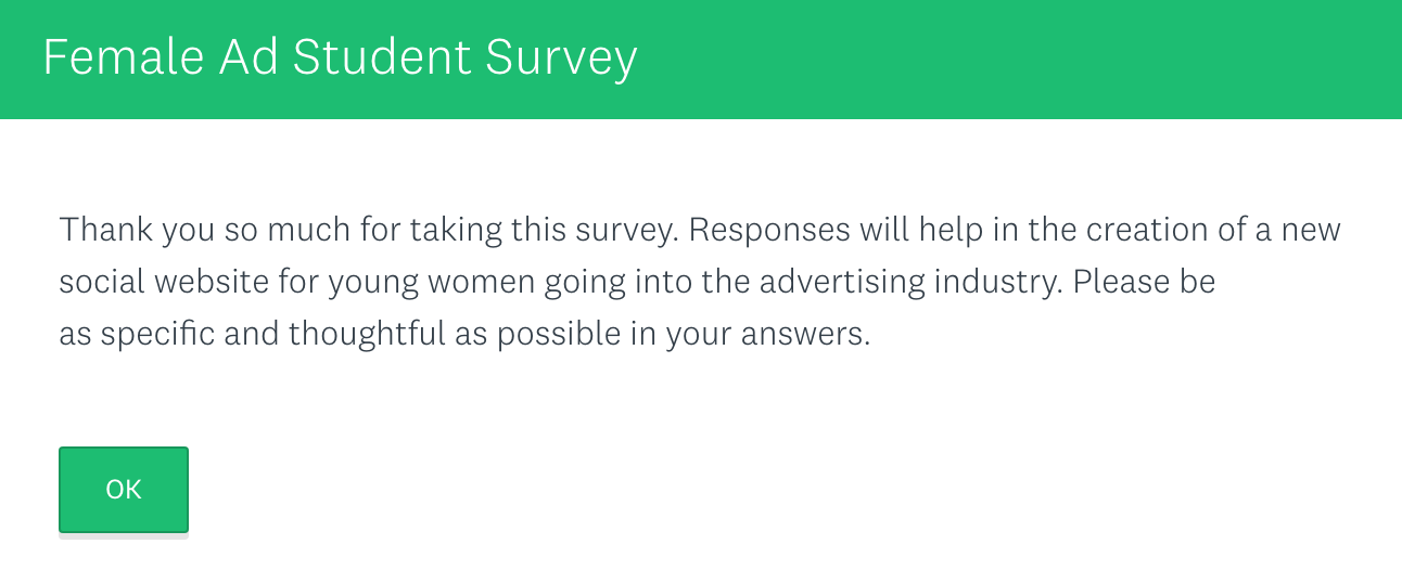 Help with her research by taking the survey here: https://www.surveymonkey.com/r/L2Y55Z7.
