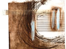 Lynne Avadenka, Galilee I, Intaglio mono print with chine colle, 20" x 20", 2014
