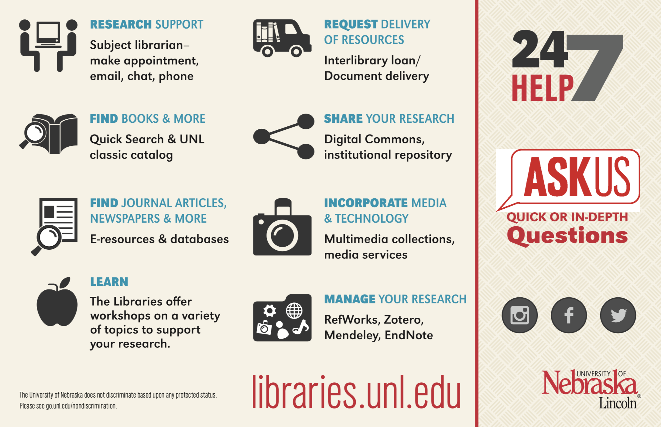 The university libraries are the one-stop shop for graduate students.