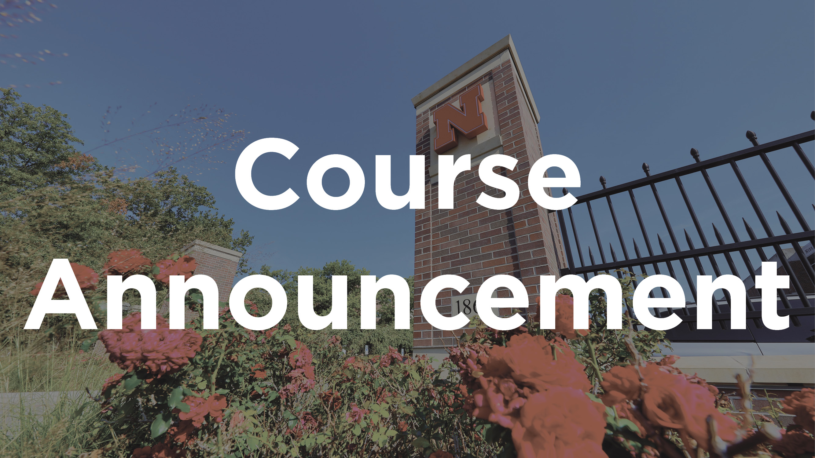 Course Announcement