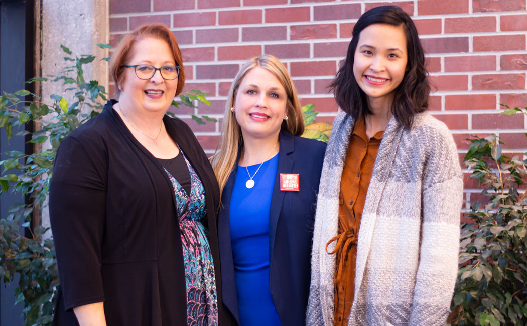 From left, Michelle Howell Smith, CYFS research assistant professor; Holly Hatton-Bowers, CYAF assistant professor; and Tuyen Huynh, CYAF doctoral candidate