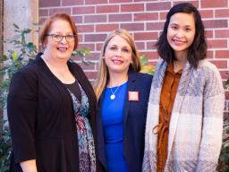 From left, Michelle Howell Smith, CYFS research assistant professor; Holly Hatton-Bowers, CYAF assistant professor; and Tuyen Huynh, CYAF doctoral candidate