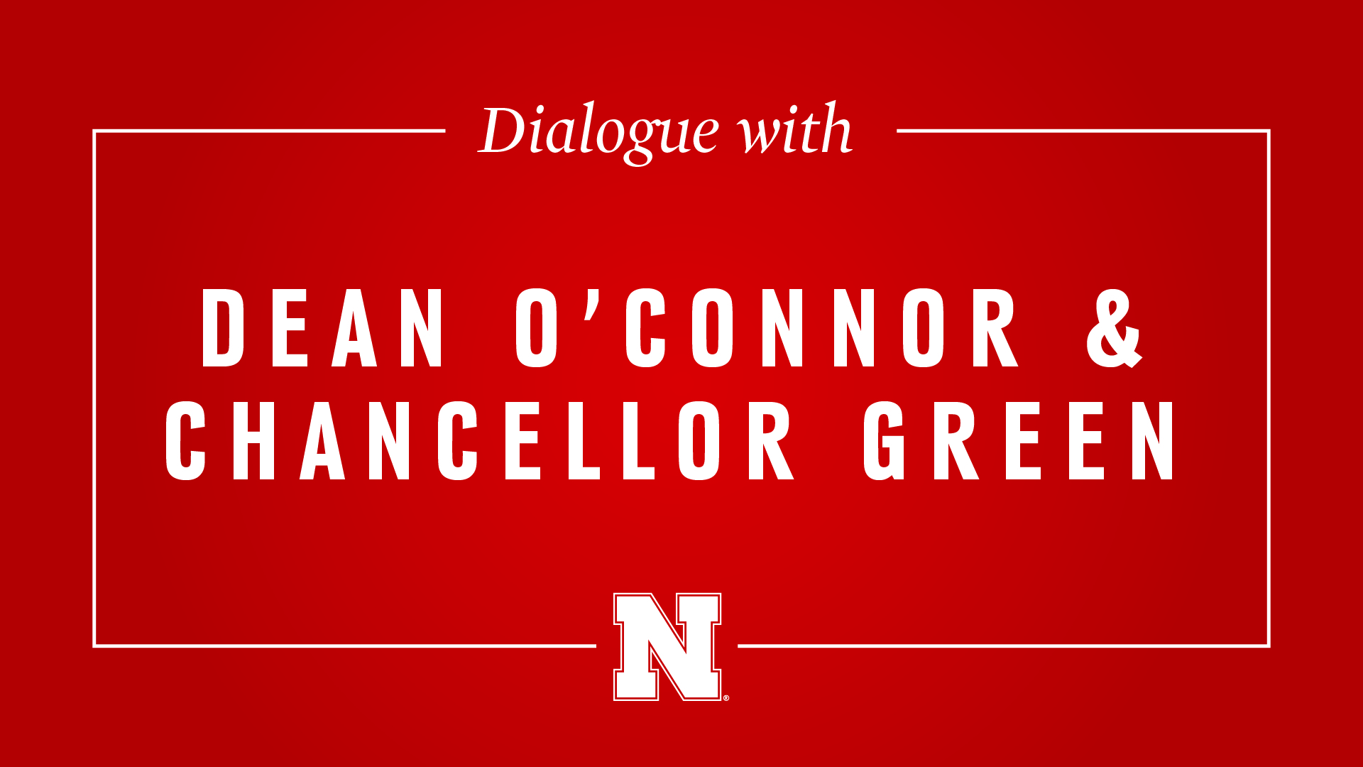 Students are invited to visit with Chancellor Ronnie Green and Hixson-Lied College of Fine and Performing Arts Dean Chuck O'Connor on Nov. 30.