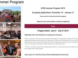 ASU'S MTBI Summer Program