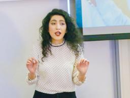 Fariba Aghabaglou, doctoral student in biomedical engineering, won first place among graduate students and faculty with a pitch for SmartFlex, a smart bandage system. The Engineering Pitch Competition included additional resources for participating teams,