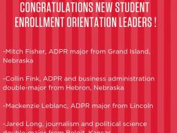 These students will get the opportunity to assist during New Student Enrollment and help future Huskers prepare for life at Nebraska.