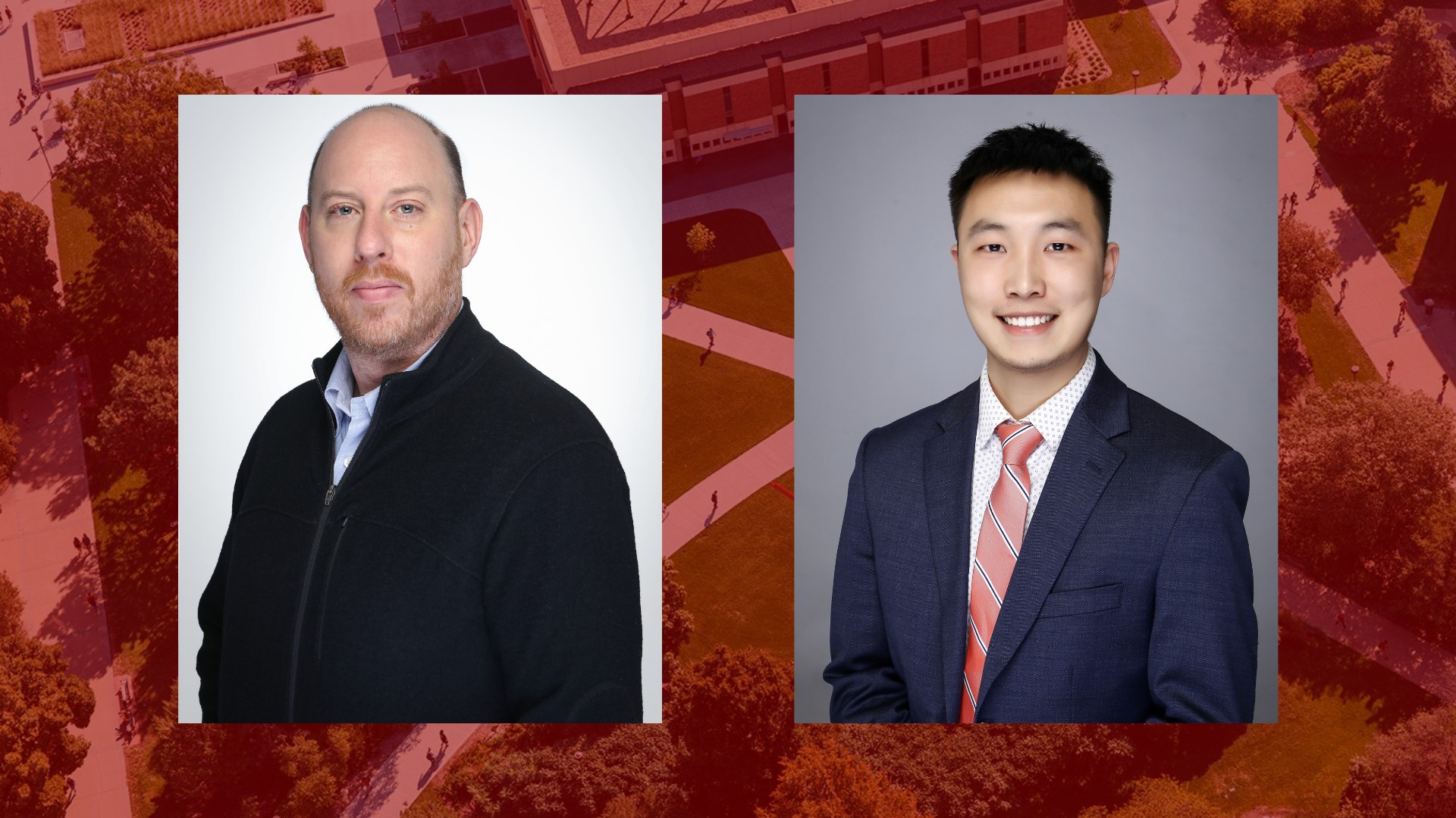 Dan Forman (left) and Chenxiang Zeng (right) are the new team members at the UNL-Zhejiang University Partnership Degree Program in Hangzhou, China. 