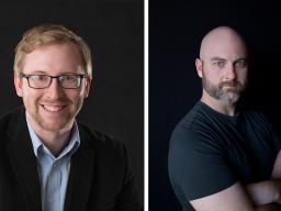 David von Kampen (left) and Garrett Hope have each been commissioned to write new works for “A Celebration of Music and Milestone, N150” on Feb. 15 at the Lied Center for Performing Arts. 