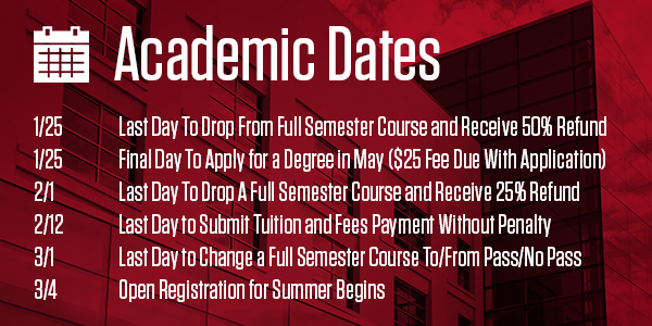 Jan 22 academic dates