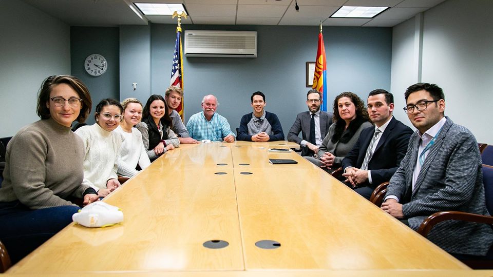 Team briefing at the U.S. Embassy in Ulaanbaatar