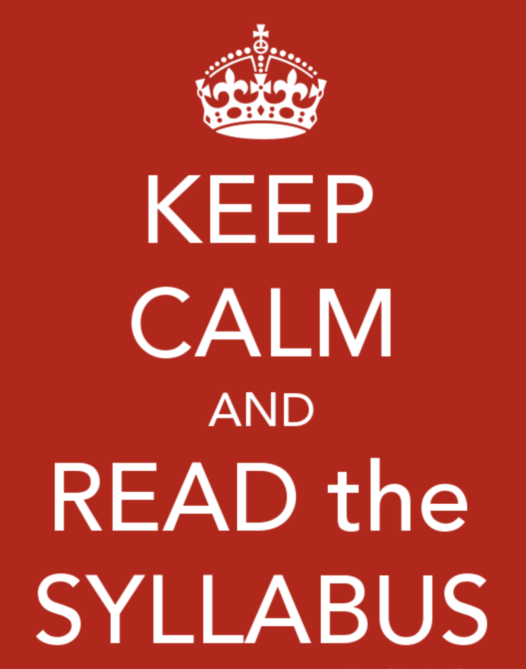 Read the syllabus