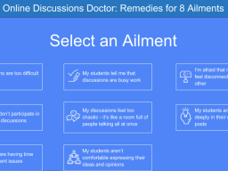 A sample Online Discussions Doctor slide
