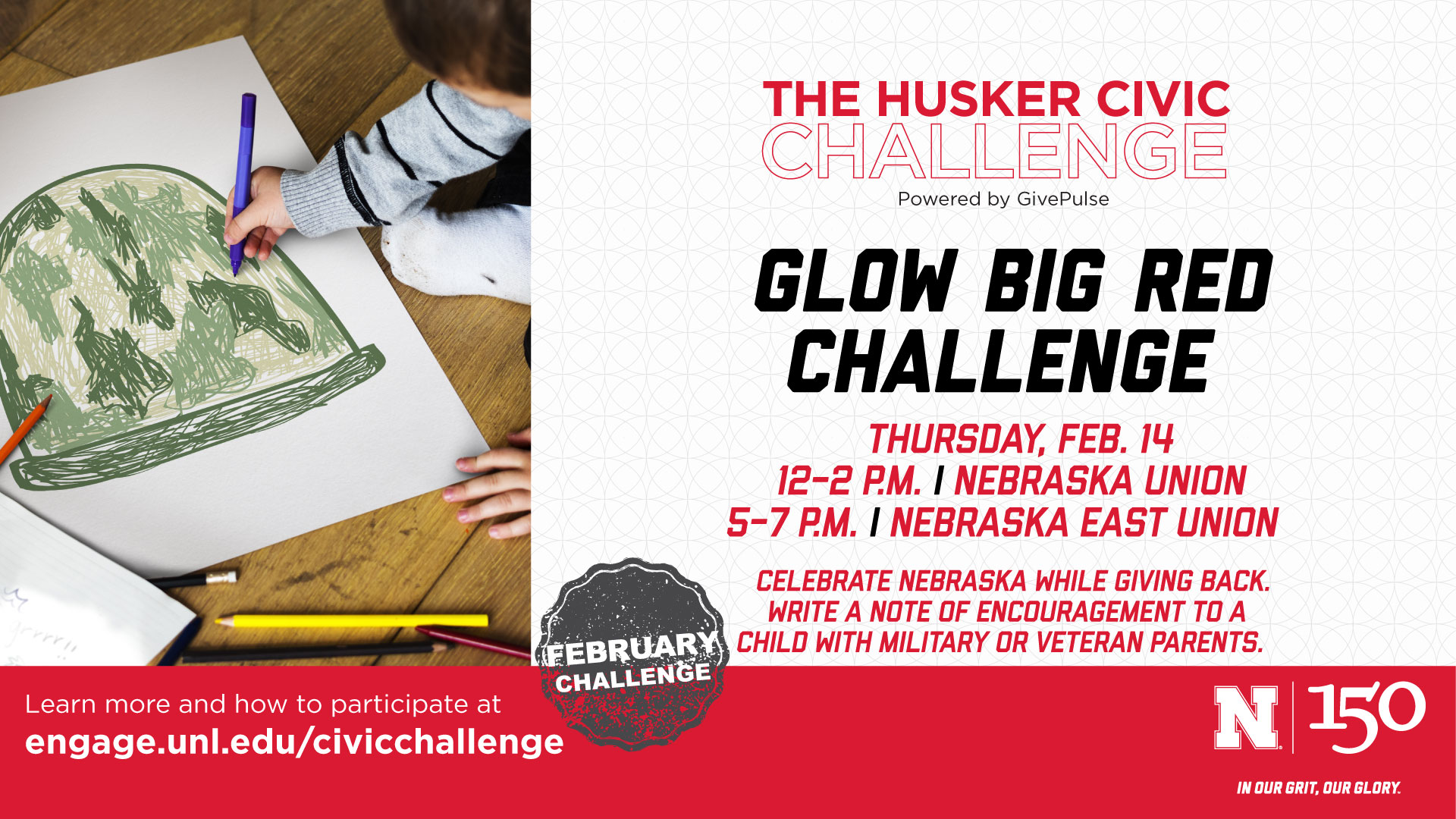 The Glow Big Red Husker Civic Challenge