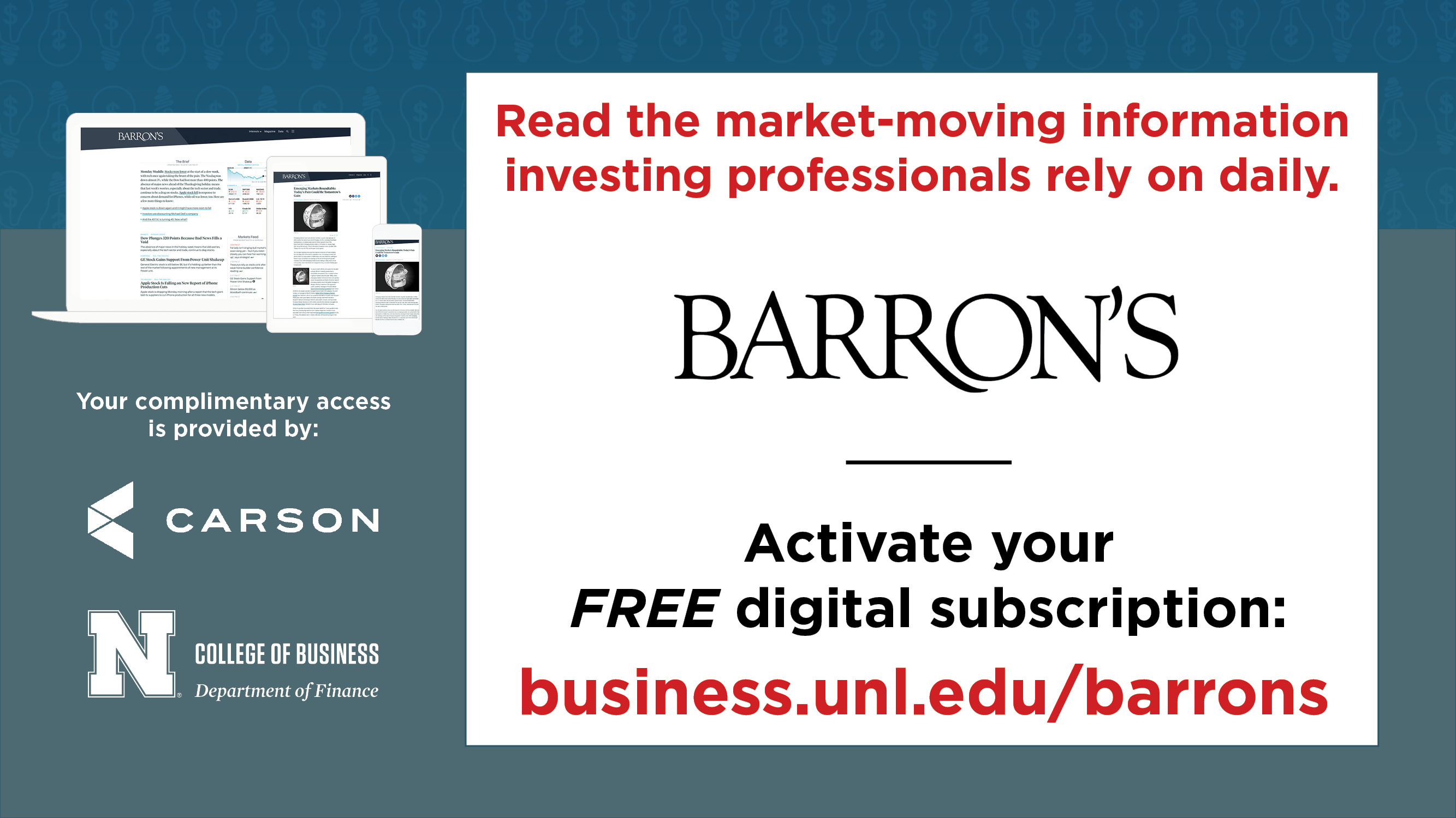 Free Digital subscription to Barron's