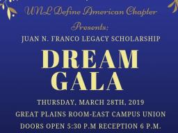 Flyer for Define American Dream Gala