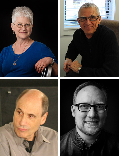 The recipients of this year's College Alumni Board Awards include (clockwise from upper left): Karen Kunc, Donald C. Gorder, Scott Raymond and Mike Hill. They will be recognized at the Honors Day Dinner on April 27.