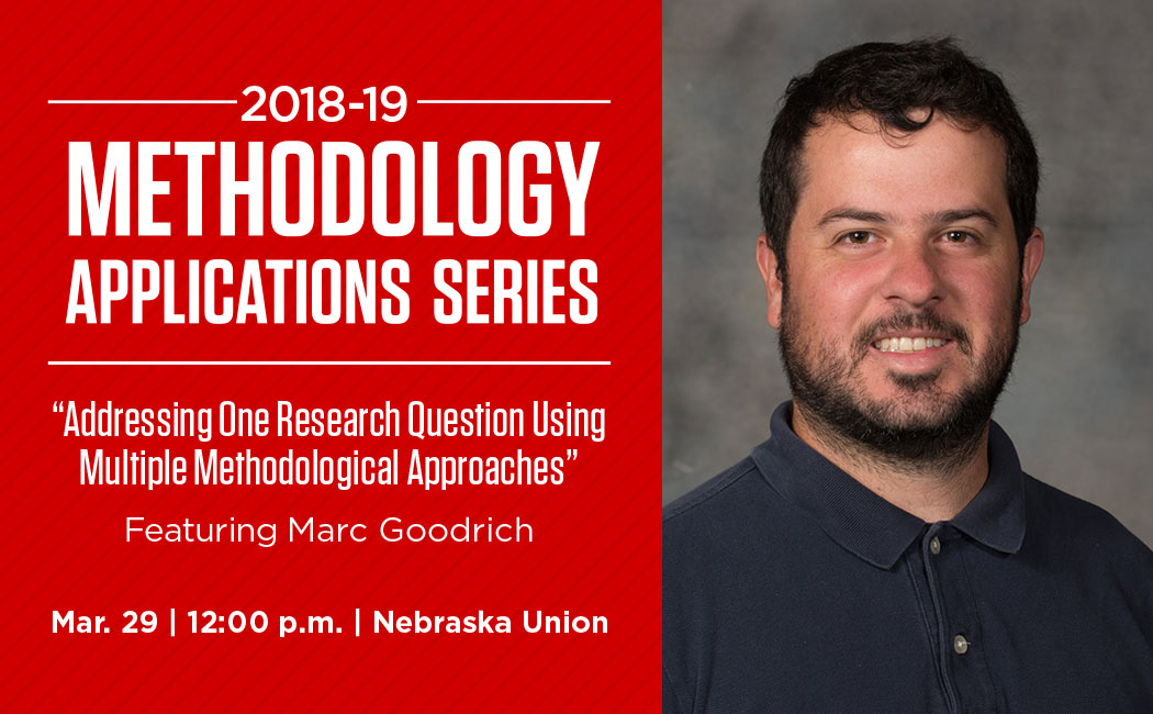 Marc Goodrich, assistant professor of special education and communication disorders, will lead a March 29 Methodology Applications Series presentation.