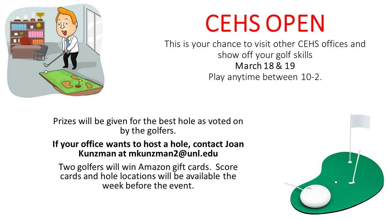 The CHES Open is coming up on March 18 & 19.