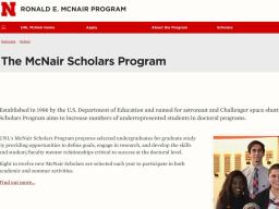 The McNair Scholars Program