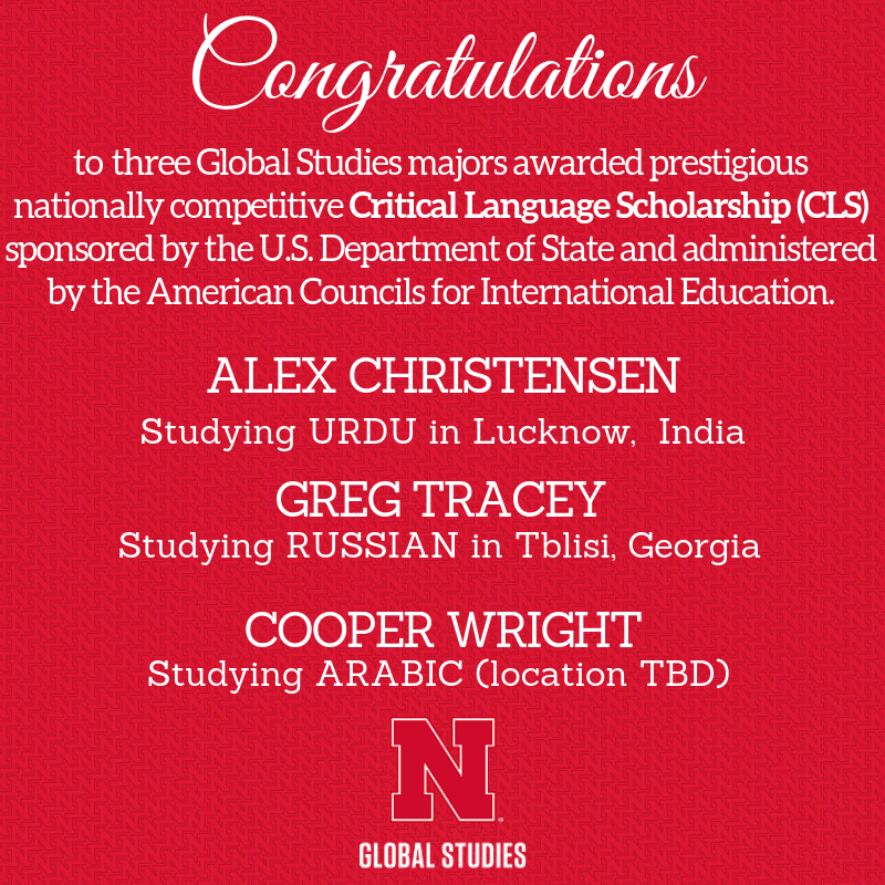 3 Majors Awarded Prestigious Critical Language Scholarship