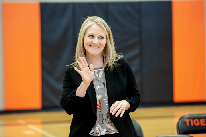 Becky Streff, a University of Nebraska alum, with a Milken Educator Award and $25,000 