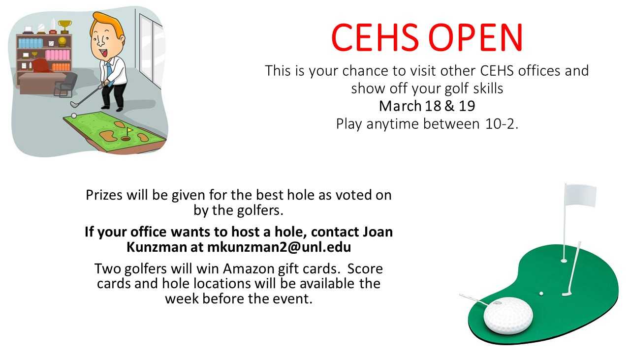 CEHS Annual Open Starts Monday!